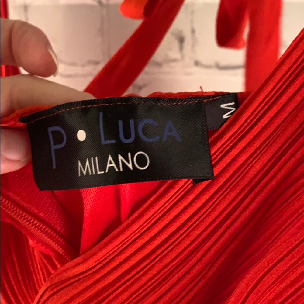 P Luca Milano Dress size Medium Red - Picture 5 of 6